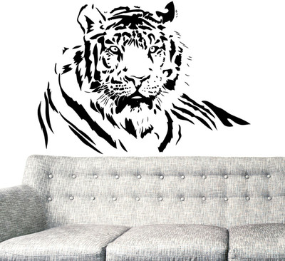 marvellous 75 cm m_frontlooktiger Self Adhesive Sticker(Pack of 1)