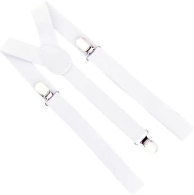 RR Design Y- Back Suspenders for Men(White)