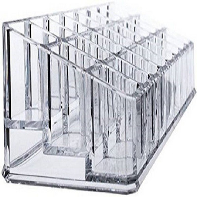 

kiros Cosmetic Case Lipstick Holder Stand with 24 Section Lipstick Stand Vanity Box (Transparent) Shelf Lipistic Stand Vanity Box(Transparent)