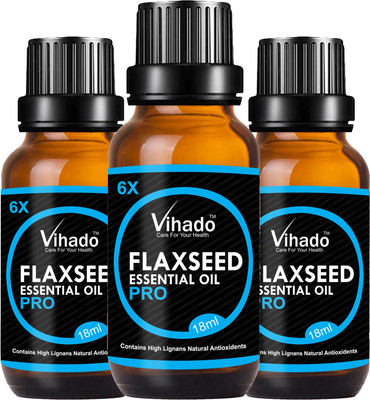 

VIHADO 6x PRO Flaxseed Oil -100% Pure, Natural and Undiluted (18 gm) (Pack of 3)(18 ml)