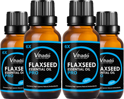 

VIHADO 6x PRO -100% Pure & Natural FlaxSeed Oil (18 gm) (Pack of 4)(18 ml)