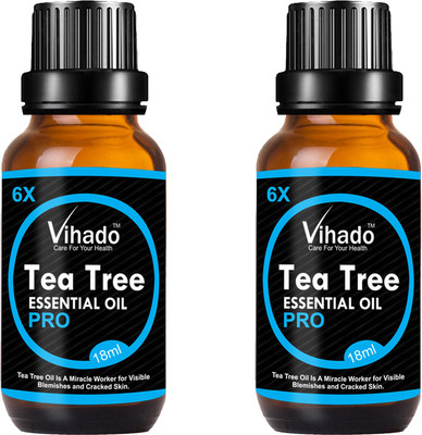 

VIHADO 6x PRO 100% Pure Tea Tree Essential Oil (18 gm) (Pack of 2)(18 ml)