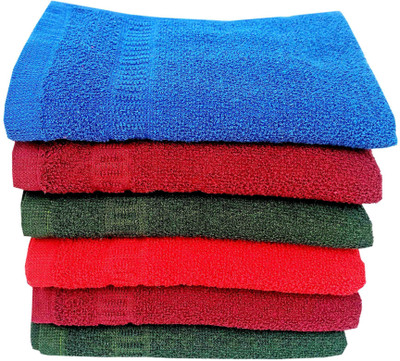 Space Fly Cotton 300 GSM Hand Towel Set(Pack of 6)