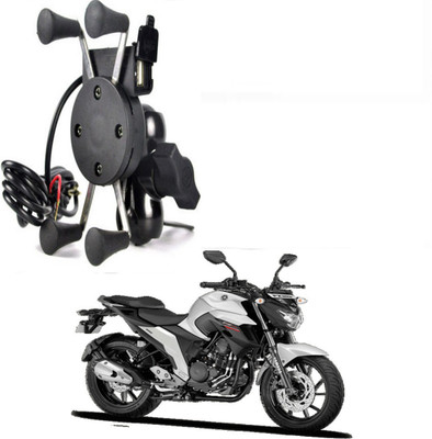 RWT X-Grip Mobile Phone Holder with USB Charger Bike Mobile Holder For FZ Bike Mobile Holder(Black)