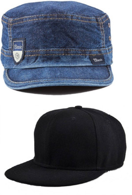 M John's Self Design Sports/Regular Cap Cap(Pack of 2)