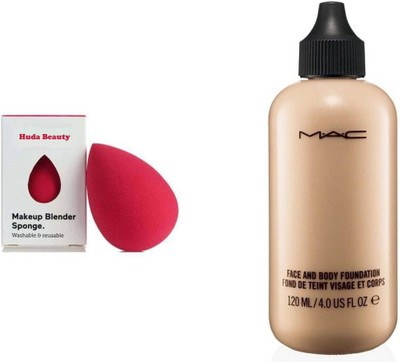 Huda Beauty PUFF & FACE AND BODY FOUNDATION(120ML.)(Set of 2)