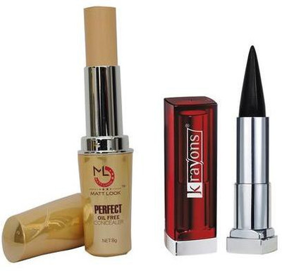 

Mattlook Perfect Oil Free Concealer with Krayons Kajal(Set of 1)