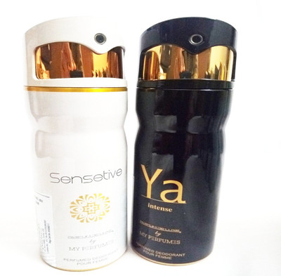 

PARFUMDELUXE SENSETIVE AND YA INTENSE Deodorant Spray - For Women(400 ml, Pack of 2)