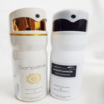 

PARFUMDELUXE SENSETIVE AND AVANTGARDE BLACK MOUNTAIN Deodorant Spray - For Women(400 ml, Pack of 2)