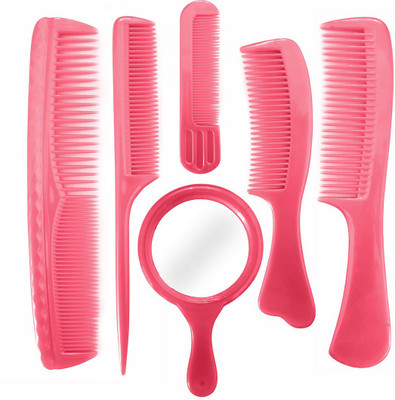 

MORGES Hair Comb Set With Compact Mirror For Hair Styling Tool Accessories For Men And Women, Pack Of 1
