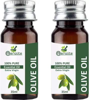 

Meralite Herbal Olive Oil - Pure & Natural Pack of 2 Hair Oil(70 ml)