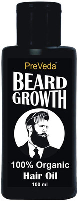 

PreVeda Beard Growth Hair Oil Herbal, Natural, Premium & Ayurvedic Oil For Beard & Mustache Fast Growth Hair Oil(100 ml)