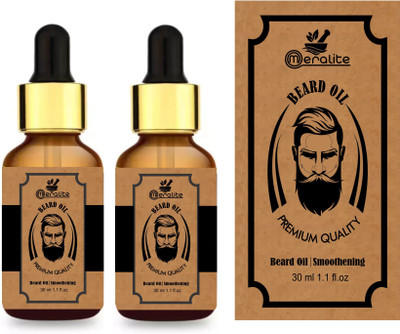 

Meralite Organic Beard Oil Pack of 2 (60ml) Hair Oil(60 ml)