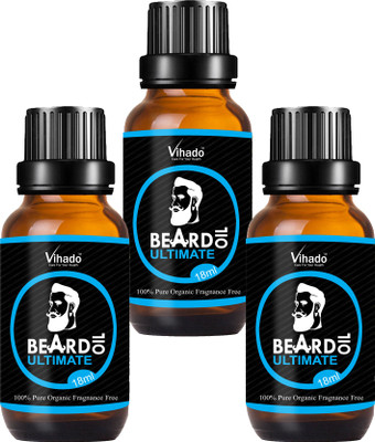 

VIHADO Ultimate Beard Oil For Beard & Mustache Growth (Combo Pack of 3) Each 18ml Hair Oil(54 ml)