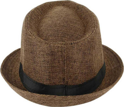 HornFlow Round Hat Cap(Brown, Pack of 1)
