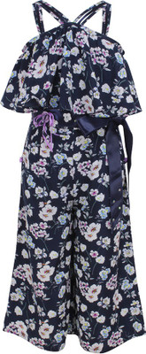 Cutecumber Floral Print Girls Jumpsuit