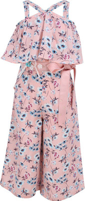 Cutecumber Floral Print Baby Girls Jumpsuit