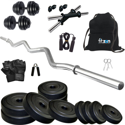 FITZON 45 kg PVC COMBO 3-SL Home Gym Combo
