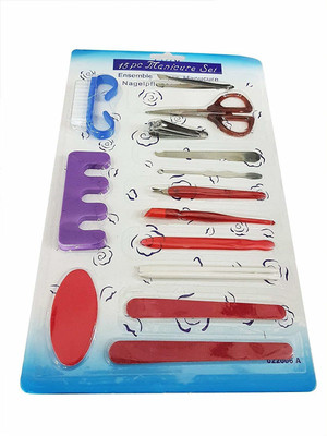 

WIZME Manicure Pedicure Kit For Women Home, parlour And Saloon Use, Manicure And Pedicure Tools For Girls And Women, Pack of 1(20 g, Set of 15)