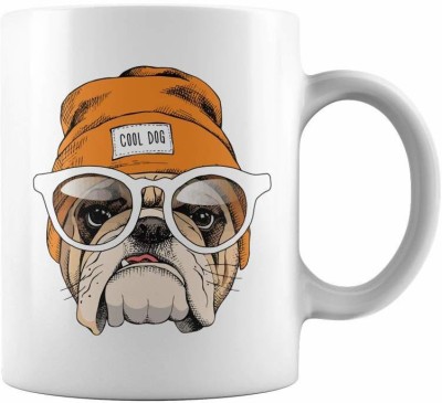RADANYA Cool Bulldog MUG1896 Ceramic Coffee Mug(350 ml)