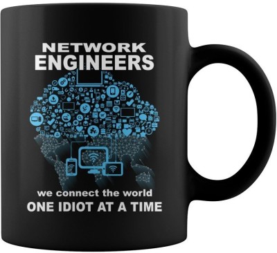 RADANYA Network Engineer We Connect The World One Idiot At A Time BMUG930 Ceramic Coffee Mug(350 ml)