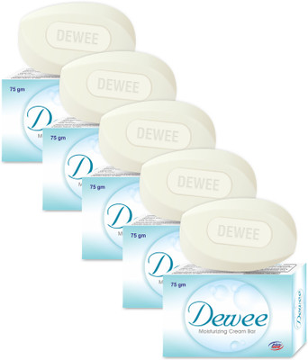 

DEWEE Moisturizing Cream Bar ( 5 x 75 gm )(375 g, Pack of 5)