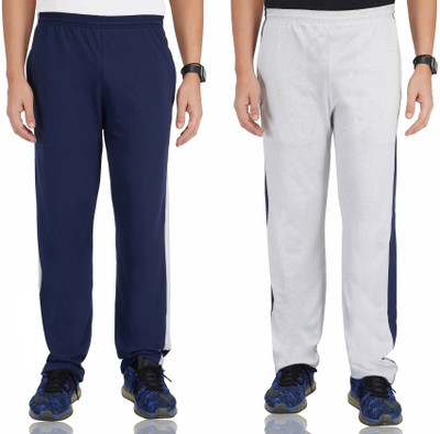Fflirtygo Colorblock Men Blue, Grey Track Pants