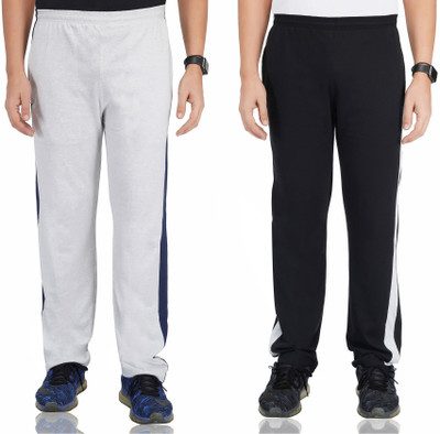 Fflirtygo Colorblock Men Black, Grey Track Pants