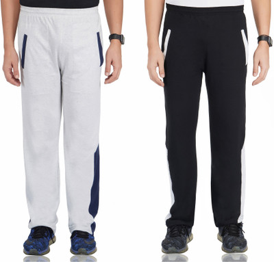Fflirtygo Colorblock Men Black, Grey Track Pants