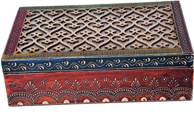 

Umhishop Traditional Wooden Led Box With 6 Compartments Storage Vanity Box(Multicolor)