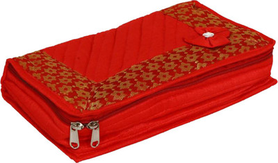 

Snehi jewellery box123 jewellery organizer, accessories organizer Vanity Box(Red, Gold)