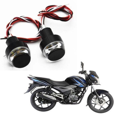 RWT Motorcycle DRL/Turn Signal LED Light Blinker Indicator Handle Bar End-008 Indicator Light Motorbike LED for Bajaj (12 V, 18 W)(Discover 125 M, Pack of 2)