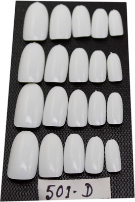 

Ear Lobe & Accessories 20 pcs Almond shaped Nails(501-D) white(Pack of 20)