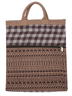 

India Jutes Multipurpose designer bag Waterproof Multipurpose Bag(Brown, 10 L)