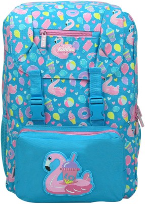 smily kiddos fancy Backpack(Light Blue, 8 L)