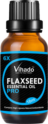 

VIHADO 6x PRO Flaxseed Oil -100% Pure & Natural Essential Oil | Flaxseed Essential Oil | Flax seed Oil For Skin | Flaxseed Oil For Weight Loss | Cold Pressed Flax seed Oil |Organic Flaxseed Oil | Linseed Oil | Flaxseed Oil For Cooking - 18 gm(18 ml)
