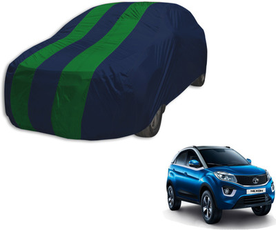 MOCKHE Car Cover For Tata Nexon (Without Mirror Pockets)(Blue, Green, For 2018 Models)