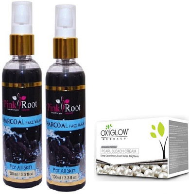

Pink Root CHARCOAL FACE WASH 2 PCS WITH PEARL BLEACH 50GM(Set of 3)