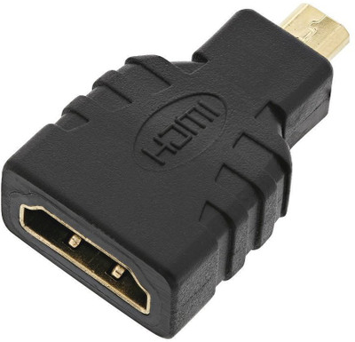 

Fangtooth Micro HDMI Male to HDMI Female Connector HDMI Adapter(Compatible with HDTV, DVD, Blue Ray, Black)