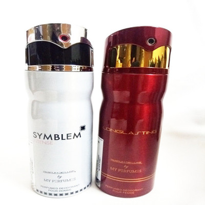 

PARFUMDELUXE SYMBLEM INTENSE AND LONGLASTING Deodorant Spray - For Men & Women(400 ml, Pack of 2)