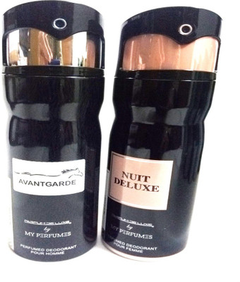 

PARFUMDELUXE NUIT DELUXE AND AVANTGARDE Deodorant Spray - For Men & Women(400 ml, Pack of 2)