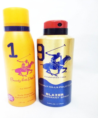 

Beverly Hills Polo Club 1 AND BLAZER Deodorant Spray - For Men & Women(325 ml, Pack of 2)