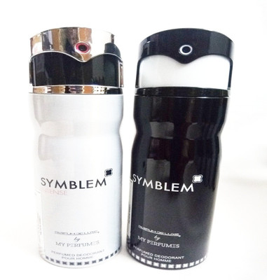 

PARFUMDELUXE SYMBELM INTENSE AND SYMBLEM Deodorant Spray - For Men(400 ml, Pack of 2)