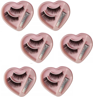 

Sheny Eyelashes False Eyelashes 3D Mink Lashes Faux Mink Lashes Pack Reusable Invisible Band Soft Natural Long Fashion Hand Made Beauty for Womenâ Make Up(Pack of 6)