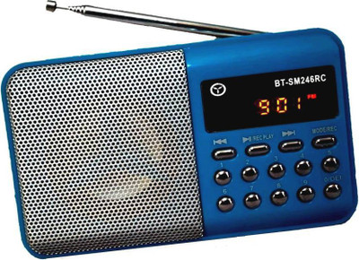 

Fangtooth BT-246 New Multi-function Portable Digital Radio FM Support Recording , USB pen-drive, Aux in FM Radio(Blue)