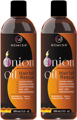 

Newish : Red Onion Oil for Hair Regrowth Bio Active Hair Oil Nourshing Hair Treatment With Real Onion Extract Intensive Hair Fall Dandruff Treatment Each 100 ml (Pack of 2) Hair Oil(200 ml)