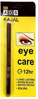 ADS Kajal Long Lasting Extra Black Waterproof(Black)