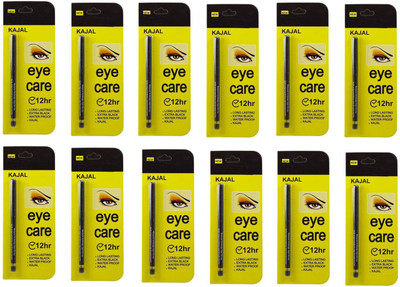 

Rtb Waterproof Eye Care Kajal (Pack of 12)(Black)
