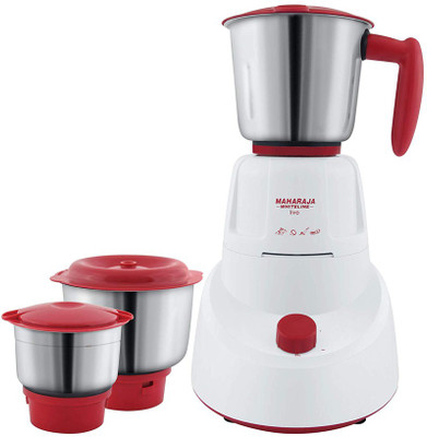 

Maharaja Whiteline Livo 500 Mixer Grinder(White And Red, 3 Jars)