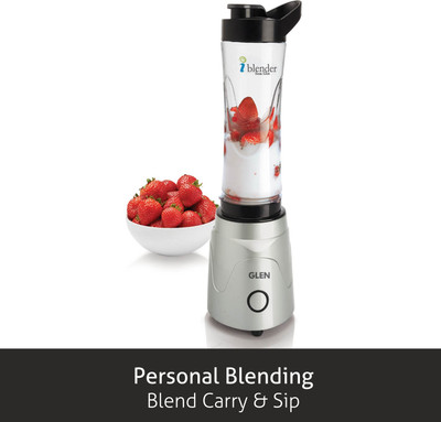 

GLEN Active Blender 350 W Juicer Mixer Grinder(Silver, Black, 4 Jars), Black;silver